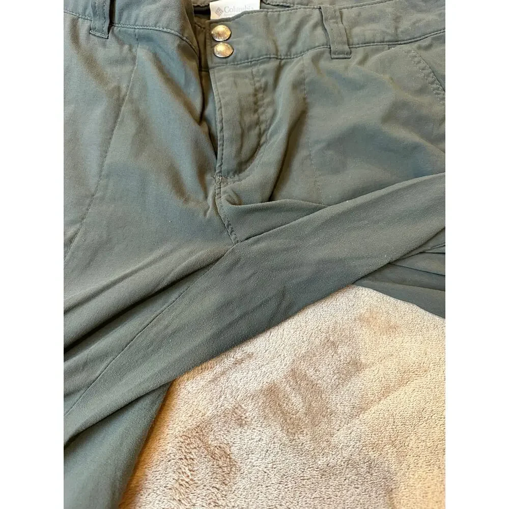 Columbia Omni Shield Convertible Hiking Pants Zip Off Shorts Womens 10 Gray